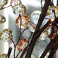 Amber - Green - Clear Crystal Spray 31 Inch - 100 Crystals