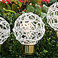 Lighted Lawn Sculpture  Stakes - Set of  3 Globes