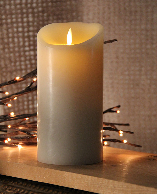 7 Inch Ivory Moving Wick Flameless Candle