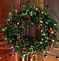 Pre Lit Battery Operated Boxwood Wreath  -Timer