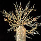 Lighted Gold Coral Willow Branch 40 Bulb Electric - 20 Inch