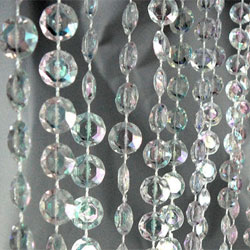 Diamond Cut Crystal Iridesent Curtain 3 ft x 12 ft