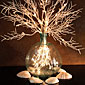 Lighted White Coral Willow Branch 40 Bulb Electric - 20 Inch