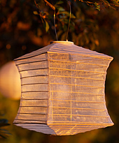 Solar Soji Lantern 12 Inch Square Bronze Colored