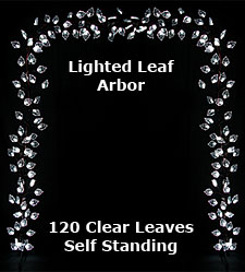 7' Acrylic Lighted Leaf Arbor - Battery Operated