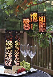 Light your garden with candle lanterns