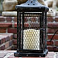Indoor Outdoor Old World  Lantern Black Antique Finish