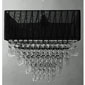 Black Ribbon Chandelier with Clear Acrylic Pendants