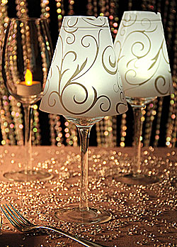 Decorative Glass Lamp Shades on Wine Glass Vellum Swirl Decor Lamp Shade Set Of 12