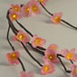 6 Foot Lighted Pink Plum Flower Garland - 60 Lights