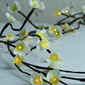 6 Foot Lighted White Plum Flower Garland - 60 Lights