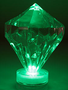 Green LED Diamond Event and Floral Party Lights - Submersible