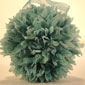 Kissing Pomander Balls - 6 Inch Turquoise with Organza Ribbon