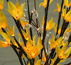 Lighted Yellow Forsythia Branch - 60 Bulb Electric - 20 Inch