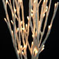 Lighted White Glitter Branch -3 Stems  96 Bulbs Electric - 39 Inch