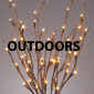 Outdoor Electric Willow Branch  Stems - 60 LED's 39 Inch