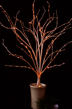 Gold Fiber Optic Decorative Twig Tree  36 Inches