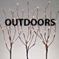 Outdoor Electric Willow Branch 3 Stems - 60 LED's  27 Inch