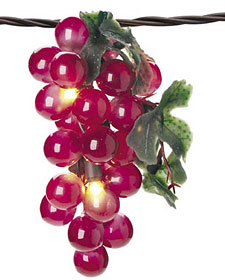 Red Grapes String Lights-5 Clusters