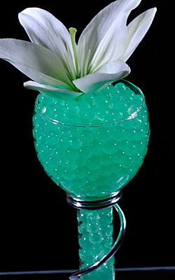 Green Gel Floral Water To Beads