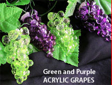 Purple and Green Acrylic Grapes String Lights