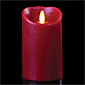 7 Inch Burgundy Luminara Flameless Candle - 5 Hour Timer