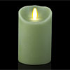 5 Inch Light Green Luminara Flameless Candle - 5 Hour Timer