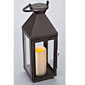 17 Inch Large Outdoor Lantern with 5 Hr Timer LED Candle