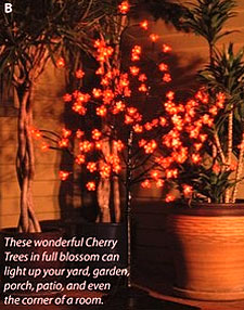 Red LED Cherry Tree - Indoors and Outdoors  With 120 Flowers