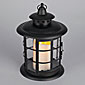Outdoor Round Metal Flameless Candle Lantern - Timer