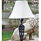 Outdoor Table Lamp With Fabric Shade - Weatherproof