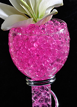 Pink Gel Floral Water To Beads