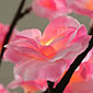 Lighted Pink Mini Rose - 60 Bulb Electric - 20 Inch