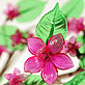 Pink LED Cherry Blossom Tree 90 Flowers with Foliage - Adj Height