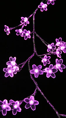 Pink  LED Cherry Blossom Garland with Acrylic Flower Tips