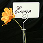 Place Card Holder with Clear Bud Vase