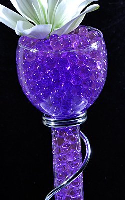 Purple Gel Floral Water To Beads