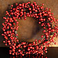 Pre Lit Battery Operated Red Berry Glitz Wreath - 24 Inch