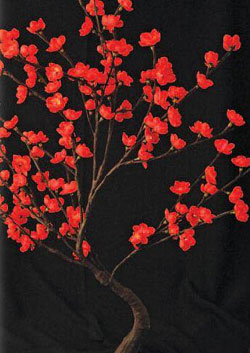 Lighted Red Bonsai Tree 128 Lights