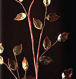 Red/Green Crystal Leaf Spray