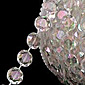 Large Roll  Crystal Iridesent Diamond Cut Beads - 99Feet
