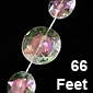 Large Roll  Crystal Iridesent Diamond Cut Beads - 66 Feet