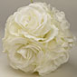 White Rose Kissing Pomander Ball - 4 Inch