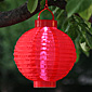 Red  8 Inch Solar Powered Lantern