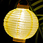Yellow  8 Inch Solar Powered Lantern