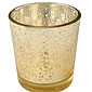 Gold Mercury Glass Votive Holder 2.5 Inch Set of 12