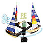 Aero Sailboat Wind-Spinner with Beacon Light