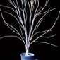 Silver Fiber Optic Decorative Twig Tree  36 Inches