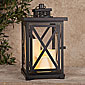 Outdoor Solar Powered Lantern with 3 Outdoor Candles - 14 Inch
