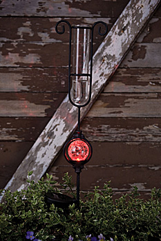 Solar Color Changing Rain Gauge by Toland